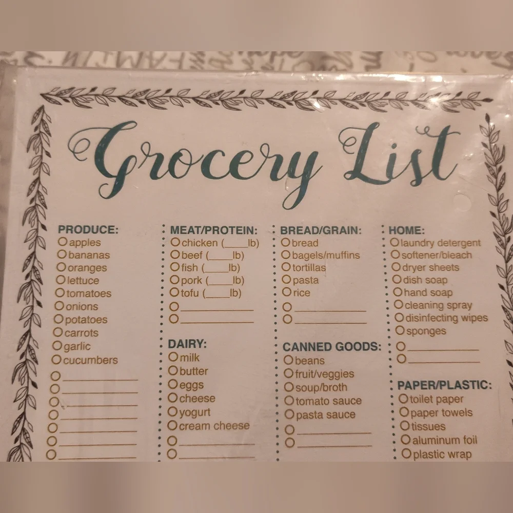 NWT! Weekly To-Do List and Grocery List Bundle
